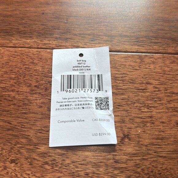 Kate Spade Pebbled Leather  Black Belt Bag - Picture 9 of 11